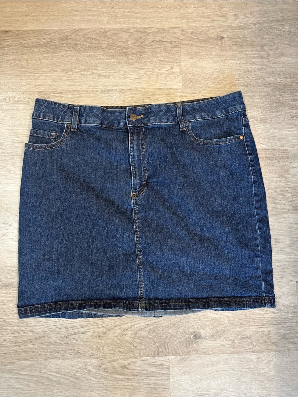 Jean skirt with built in shorts